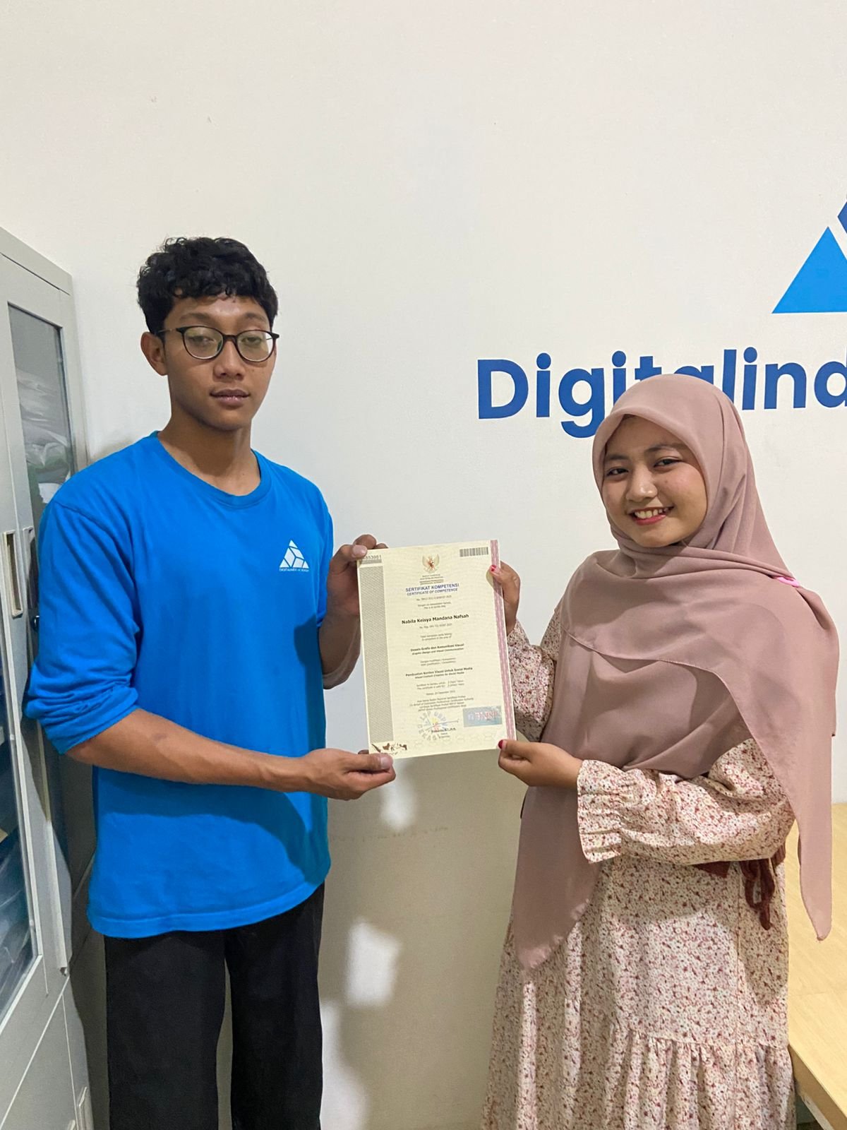 Sertifikat BNSP peserta Digitalindo Academy